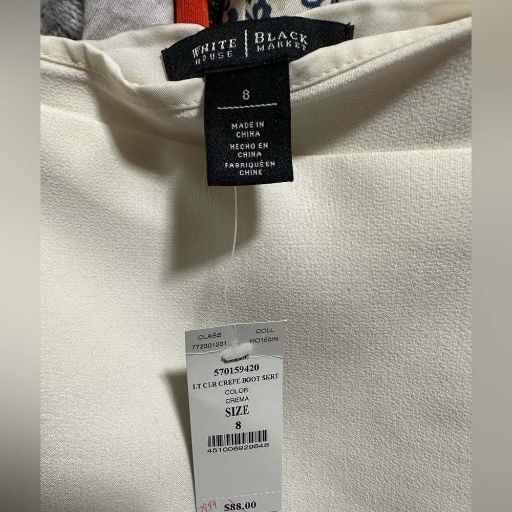 White House, Black market winter white skirt